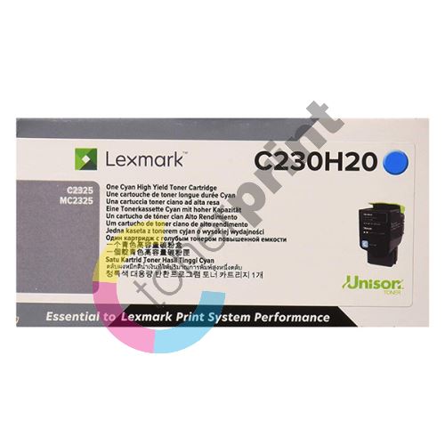 Toner Lexmark C230H20, cyan, originál 1