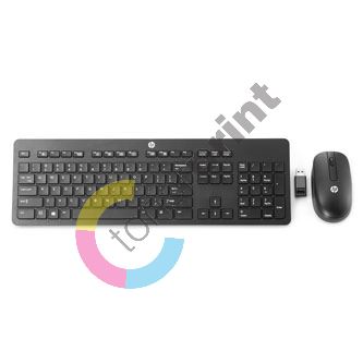 HP Wireless Deskset 300, sada klávesnice CZ, bezdrátová, černá