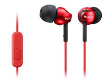 Sony sluchátka MDR-EX110AP, handsfree, červené