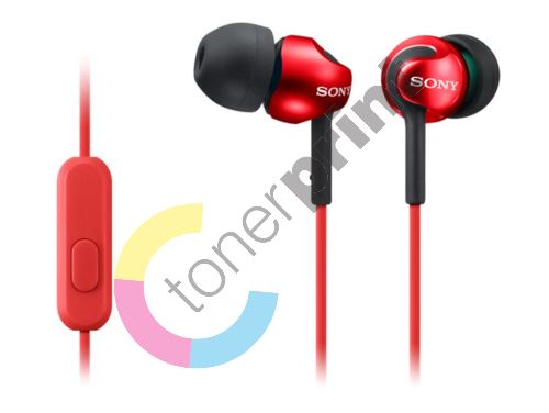 Sony sluchátka MDR-EX110AP, handsfree, červené 1