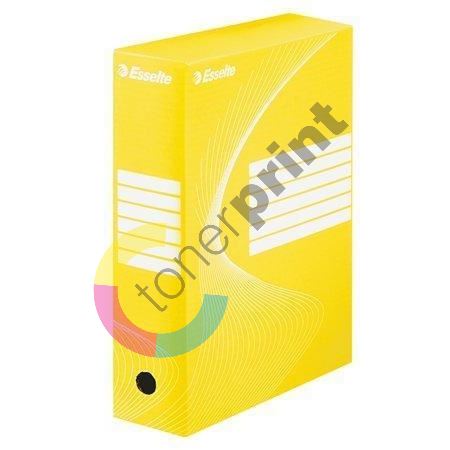 Archivační krabice Boxycolor, žlutá, 100 mm, A4, karton, Esselte 3