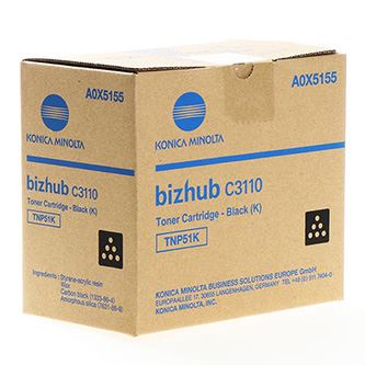 Toner Konica Minolta TNP-51K, Bizhub C3110, black, A0X5155, originál