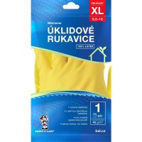 Rukavice gumové latexové úklidové, žluté XL (1)