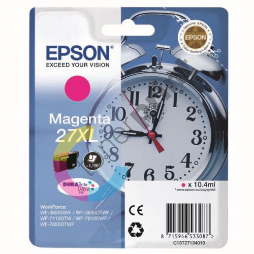 Cartridge Epson C13T27134012, magenta, 27XL, originál 1