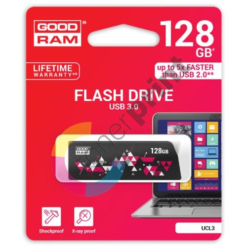 Goodram UCL3 128GB, USB flash disk 3.0, černá 1