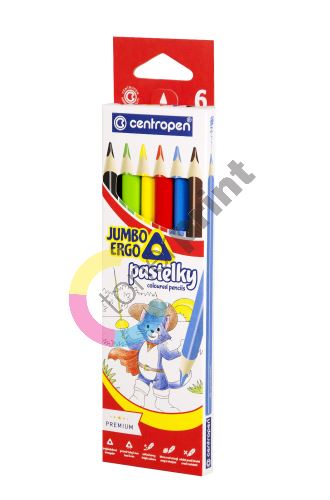 Školní pastelky Centropen 9522, Jumbo Ergo, 6ks E330436