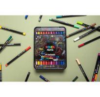 Sada voskových pastelek Uni Posca, 24 ks, mix barev (7)