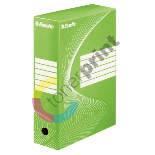 Archivační krabice Boxycolor, zelená, 100 mm, A4, karton, Esselte 1