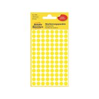 Etikety na ruční popis kolečko průměr 8 mm, žlutá 3593
