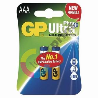 Baterie alkalická, AAA, 1.5V, GP, blistr, 2-pack, Ultra Plus