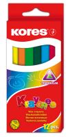 Voskové pastelky Kores Krayones, trojhranné, 12 barev Voskové pastelky Kores Krayones, trojhranné, 12 barev