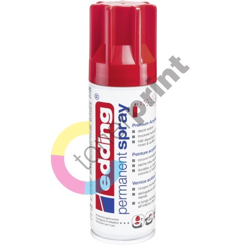 Akrylový sprej Edding 5200, dopravní červená lesklá, 200 ml 1