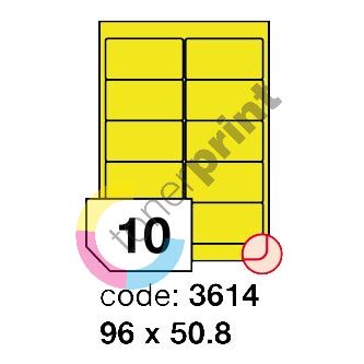 Samolepící etikety Rayfilm Office 96x50,8 mm 300 archů, matně žlutá, R0121.3614D 1