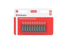 Mikrotužkové baterie Verbatim AAA / LR03 / Micro / MN2400, alkalické 1,5 V, 10 ks