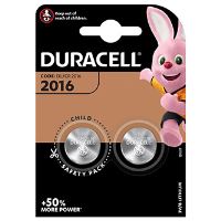 Knoflíkové baterie Duracell CR2016 / DL2016 / ECR2016 / BR2016 / 5000LC, lithiové 3 V, 2 k