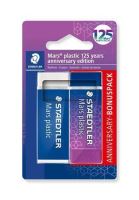 Pryž STAEDTLER Mars Plastic 526, modrofialová, 2ks, výroční edice 125 let