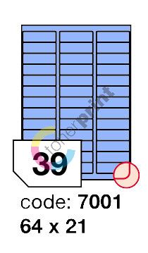 Samolepící etikety Rayfilm Office 64x21 mm 300 archů, matně modrá, R0123.7001D 1
