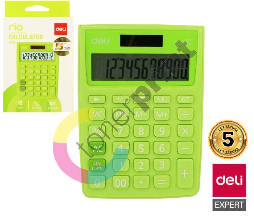 Kalkulačka Deli, zelená E1238