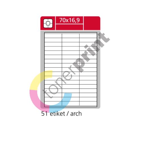 Samolepící etikety SK LABEL A4 70 x 16,9 mm 1