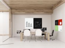 Skleněná magnetická tabule černá 45 × 45 cm – designová magnetická tabule na zeď (5)