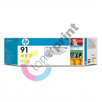 Inkoustová cartridge HP C9469A Designjet Z6100, žlutá, No. 91, originál