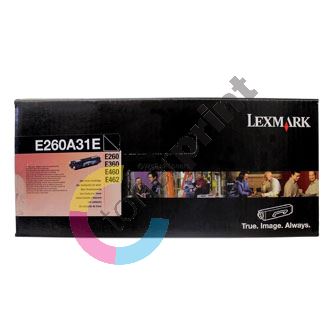 Toner Lexmark E260A31E, E260, E360, E460, black, originál