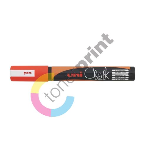 Uni Chalk Marker křídový popisovač PWE-5M, 1,8-2,5 mm, fluo-oranžový 1