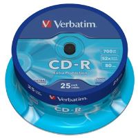 Verbatim CD-R DataLife 700 MB 52× Extra Protection, 25 ks Cake Box – 43432
