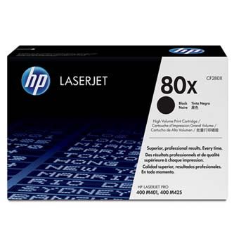 HP originální toner 80X (CF280X) Black pro HP LaserJet Pro 400 M401, M425 | 6 900 stran