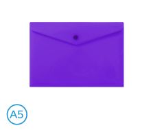 Obal spisový s klopou a drukem  A5 neon fialový I255097