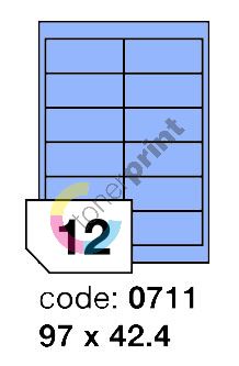Samolepící etikety Rayfilm Office 97x42,4 mm 300 archů, matně modrá, R0123.0711D 1